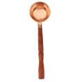 Kitchen Products Copper Coffee Scoop with Wooden Handle Spoon