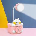 Cute Desk Lamp for Kids, with Pencil Cutting/pen Holder, (pink)