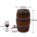 1:10 Mini Wooden Wine Barrel Drink Accessories for Traxxas,wine Red