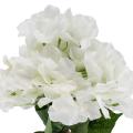 Artificial Hydrangea Flower 5 Big Heads Bouquet Creamy White