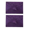 20pcs/set Carved Butterflies Invitation Card for Wedding: Purple