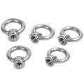 5 Pcs M6/6mm 304 Stainless Steel Lifting Eye Bolt Nut Silver
