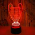 3d Trophy Lamp 7 Colors Changing Led Night Light Contact Button Usb