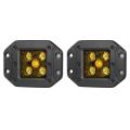 Square Fog Light Yellow Light for Car Truck Atv Trailer Motorcycle