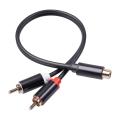Rca Cable 2 Rca Male to 1 Rca Female Adapter Audio Cable Aux Cable