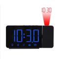 Led Digital Alarm Clock Table Wake Up Fm Radio Time Projector (blue)