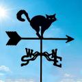 Outdoor Silhouette Wind Direction Cat Decor Wind Measurement Tool