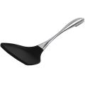 Non-stick Silicone Cooking Spatula Stainless Steel Handle Black