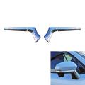 4pcs Abs Chrome Side Rearview Mirror Strip Cover Trims Sticker