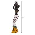 3pcs Retro Vase African Woman Exotic Resin Culture Figurines Yellow