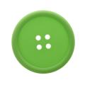 Big Button Silicone Coaster Fun Novelty Design Kitsch Retro Drinks Placemat - Green