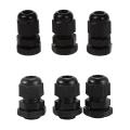 36 Pcs Black Pg9 Plastic Connector Gland for 4mm-8mm Cable