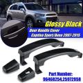 2x with Keyhole Black Abs Door Outer Handle for Chevrolet Captiva