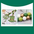 St. Patrick's Day Wood Beads Tassels,for Tiered Wall Hanging Decor, A