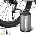 Bike Pump Portable with Gauge, Inflator Bicycle Electrical Pump,gray