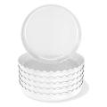 6 Pack 12inch White Round Wave Plant Saucer,for Garden&out Door Plant
