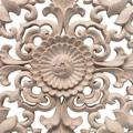 2 Wood Carving Applique Round Furniture Corner 5.9 Inches In Diameter