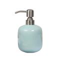 Ceramic Soap Dispenser with Pump 15 Oz for Bathroom Hotel (cyan)