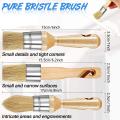 3 Pieces Chalk and Wax Paint Brushes Bristle Stencil Brushes