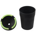 Glow In The Dark Cup-style Self-extinguishing Cigarette Ashtray Black
