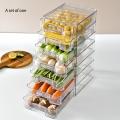 Refrigerator Food Storage Containers Cutout Handle Clear Pantry