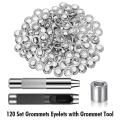 120 Sets 1/2 Inch Grommet Eyelets Kit Include Grommets and Tool