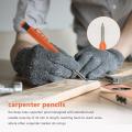 Carpenter Pencil,1pcs Solid Work Pencil Set with 12 Refill Leads E