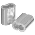 5/32 Inch (4mm) Diameter Wire Rope Aluminum Sleeves Clip 100pcs
