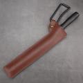 Camping Barbecue Carbon Clip Wood Handle with Anti-scalding Pu Case