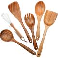 Wooden Utensils for Kitchen,6pcs Wooden Spoons for Wood Spatula