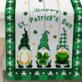 Table Runner St. Patrick's Day Gnome Shamrock for Parties (13x72in)