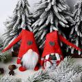 2pcs Gnome Doll with Long Red Hat Heart Style Christmas Home Gifts