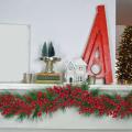 2x 6.39ft Red Berry Christmas Artificial Garland for Christmas Decor