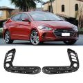 1 Pair Front Bumper Grille Driving Lamp Cover for Elantra 2016-2019