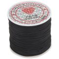 1 Roll 24m Long Black Round Elastic Beading Thread Cord 1mm