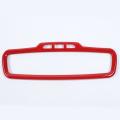 Car Rearview Mirror Decoration Frame Cover Trim Abs (red)