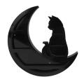 Cat On The Moon Crystal Shelf Moon Shelf Black Cat Design Pvc Crystal