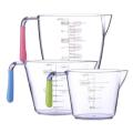 Measuring Cup 3 Piece Set with Scale Transparent Measuring Cup