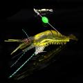 7pcs/lot Luminous Shrimp Soft Lure Artificial Fishing Bait with Hooks