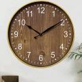 Silent Wood Grain Wall Clock, 3d Retro Wall Clock for Fashion/living