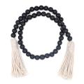 2 Pcs Tassel Beaded Country Bohemian Beads Wall Hanging Decor 96cm