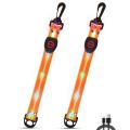 Led Flashing Light with Colored Light- Usb for School Bags,2pc Orange