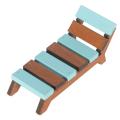 1/12 Scale Doll House Mini Beach Chair for Garden Play Toy Brown