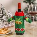 New Year Snowman Elk Creative Wine Bottle Set Decorations,garland