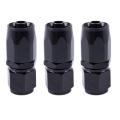 3x An-6 (an6) Straight Fastflow Black Hose Fitting