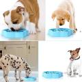 Slow Feeder Dog Bowl, Slow Feeding Petal Maze Dog Bowl, Blue