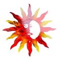 Sun Wall Decor Creative Sun Moon Statue Iron Art Decor Blue