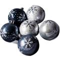 8cm Snowflake Christmas Ball Black Gray Christmas Ball Decoration