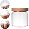 Glass Storage Jar Transparent Glass Food Storage Jar (9x9x10cm)