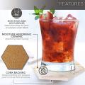 For Drinks Absorbent with Holder Marble Design Ceramic Coaster Set